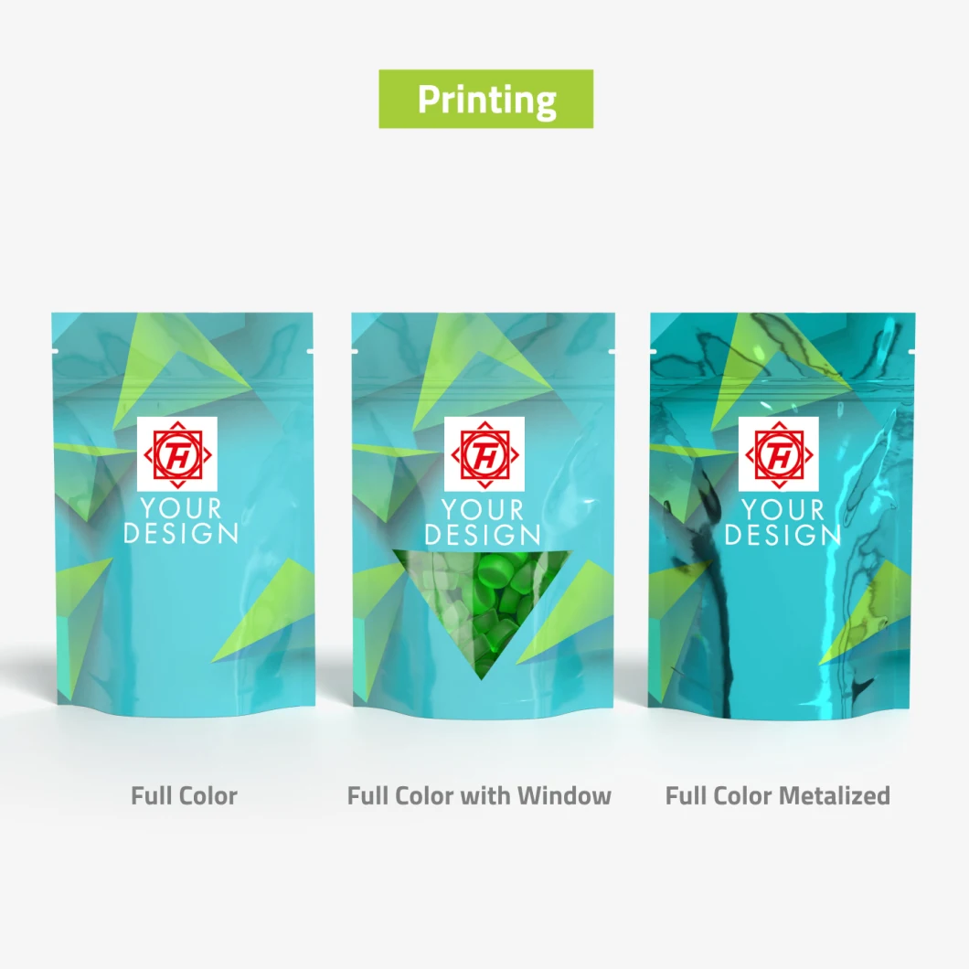 Digital Printing Customized Laminated Plastic Packaging Bag Doypack Stand up Pouch Bag with Zipper Nut Packaging Bags