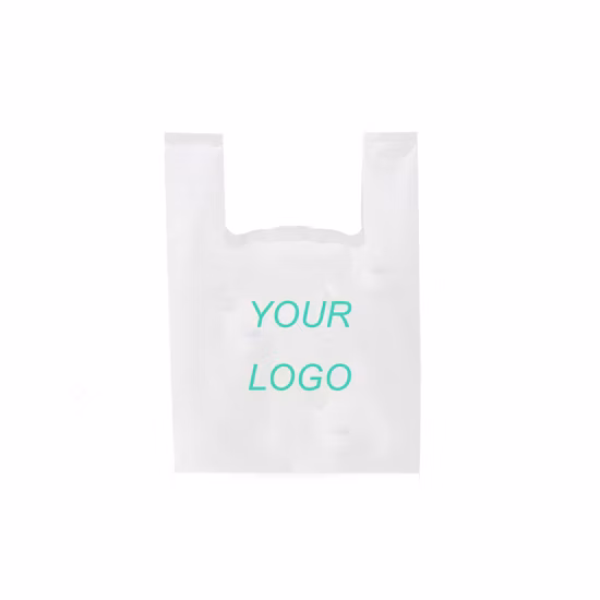 Fr13432 sac d'emballage en plastique biodégradable standard sac à provisions jetable gilet sac